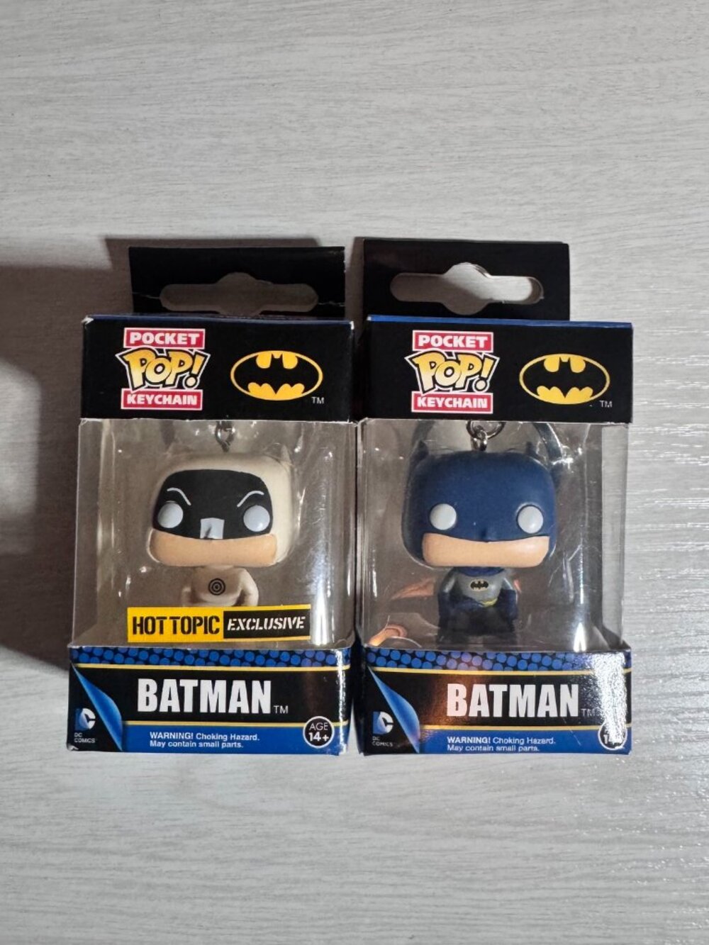 Batman Bundle Funko Pocket POP! Keychains White Suit Hot Topic Exclusive + Blue
